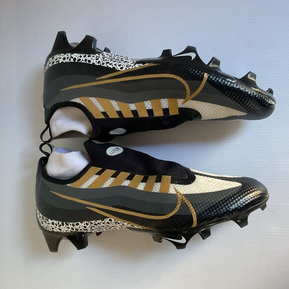 Nike Vapor Edge Pro 360 2 Football Cleats Black Gold White Men’s Size 10 - Picture 10 of 11